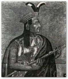 Atahualpa. Cabeza visible del imperio inca, era reconocido como "hijo del Sol”