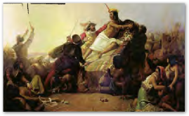 Cuadro. Representación pictórica de la captura de Atahualpa.
